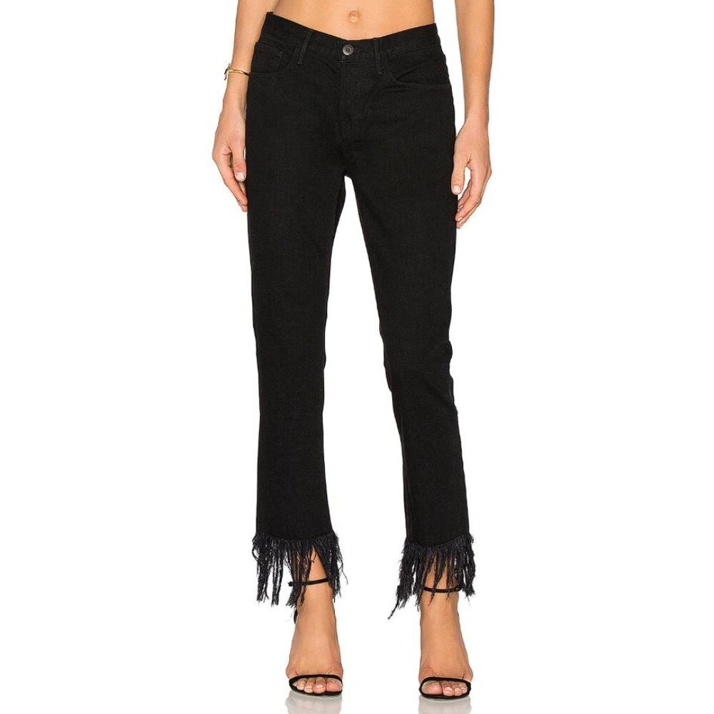 3X1 Women's Straight Fringe Crop Size 26 In Mamba